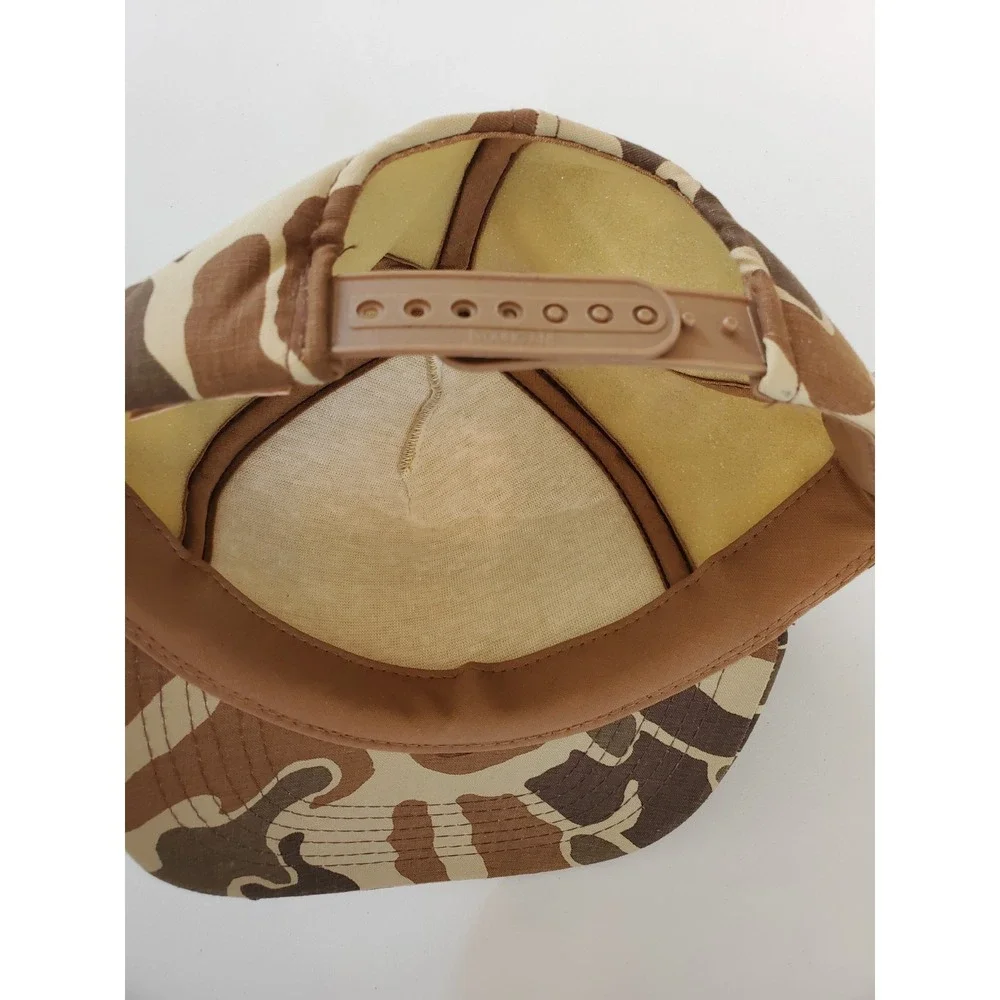 VTG Winchester Camo Snapback Hat Duck Camo Hunting Cap USA Made